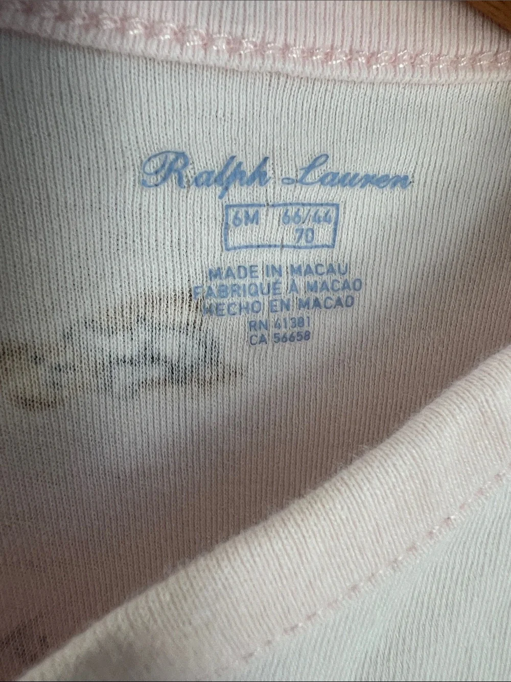 Ralph Lauren | Light Pink Teddy & Nautical Print One-Piece Size 6 Months
